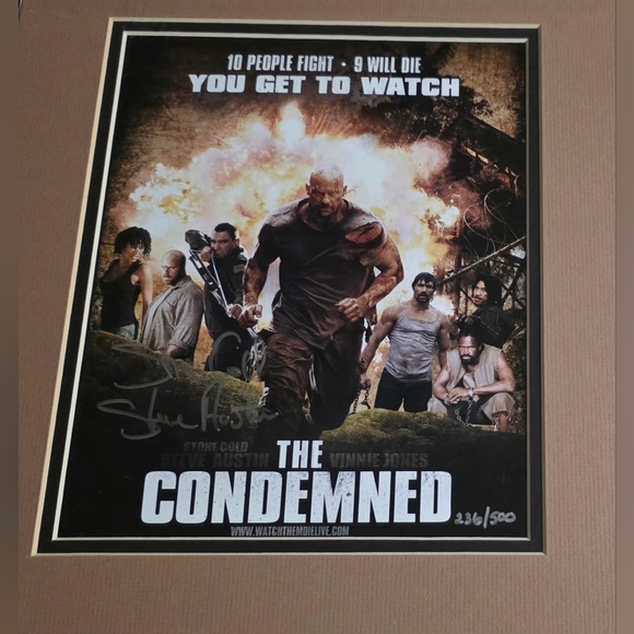 The Condemned Movie Signed Memorabilia Framed Set And Signed Book - Picture 2 of 6